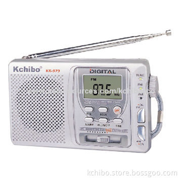 FM Radio with High-sensitivity Digit Display, Sized 126 x 76 x 33mm